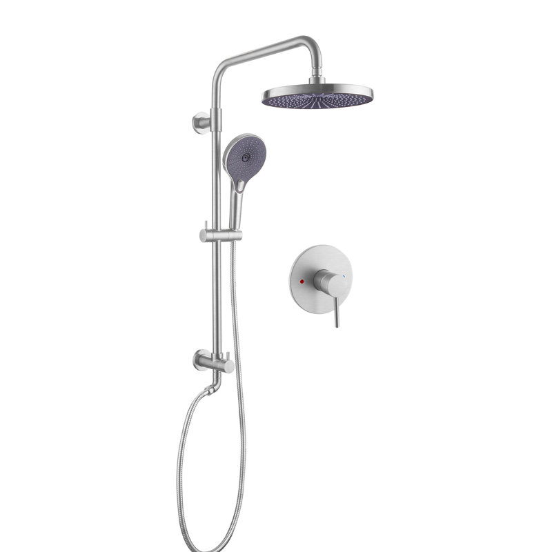 Robinet de douche mural mural avec valve anti-brûlure à pression équilibrée