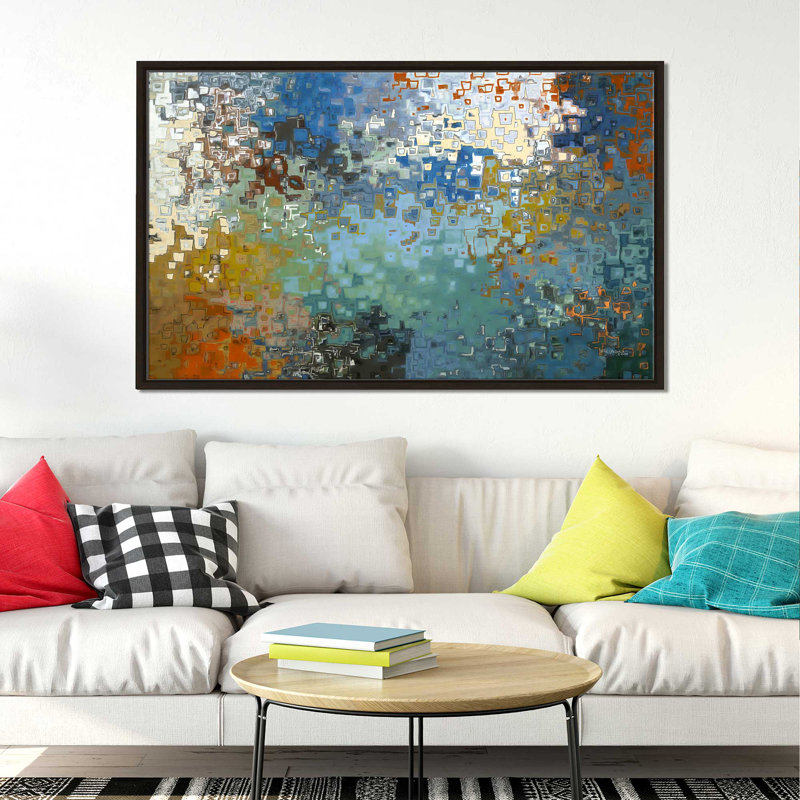 " My Protector " by Mark Lawrence, 27.5" H x 43.5" W x 2" D, Espresso Floater Frame