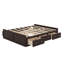 Lit plateforme grand format, base de lit en bois avec 6 tiroirs-1580469353