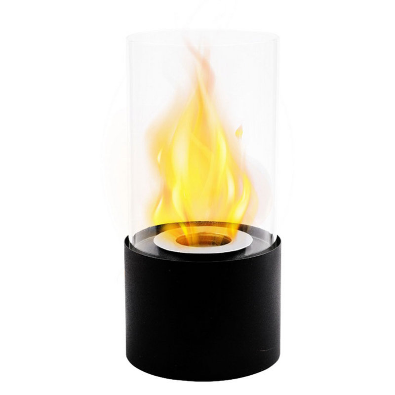Belfry Heating Bio-Ethanol Outdoor Tabletop Fireplace with Flame Guard, 26cm H x 12.5cm W x 12.5cm D, White