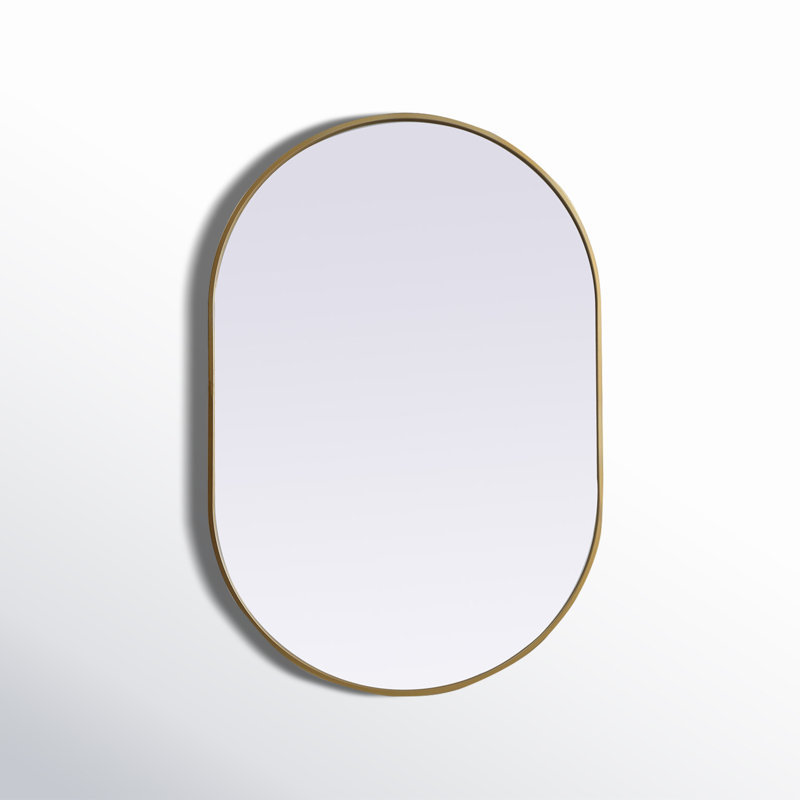 Miroir mural Sabine, Laiton, 40 po x 27 po
