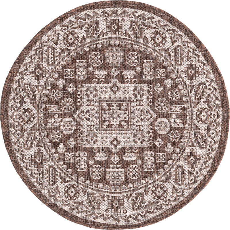 Tapis d'extérieur Chand, Rond 3 pi 3 po