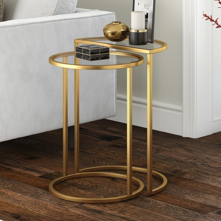 Allys Glass Frame Nesting Tables