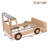 Twin Size Car Bed Frame With Storage Function Shelves, Kids Platform Bed Frame With Cute Car-Shape, Childlike Style Design, In Natural Finish-1684433501