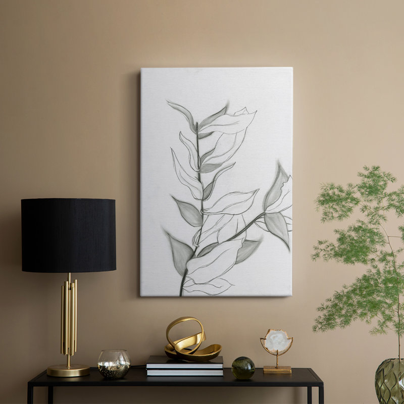 Feuillage gris anthracite - Cavas enveloppés de galerie, H 27 po x l 18 po