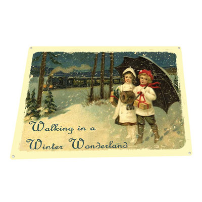 Plaque en métal Winter Wonderland