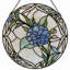 Panneau de vitrail à motif floral H 12 po-2014714436