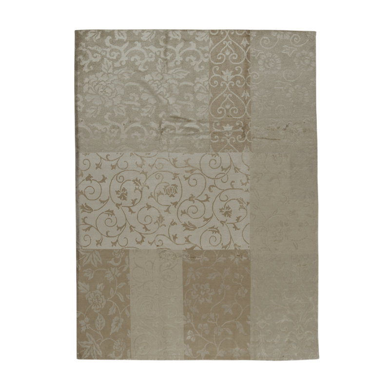 Himalayan Floral Area Rug in Beige