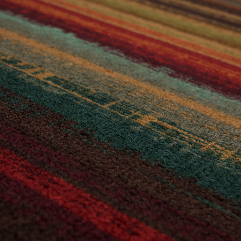 Vogel Synthetic Striped Indoor Rug, Rectangle 2' x 8'