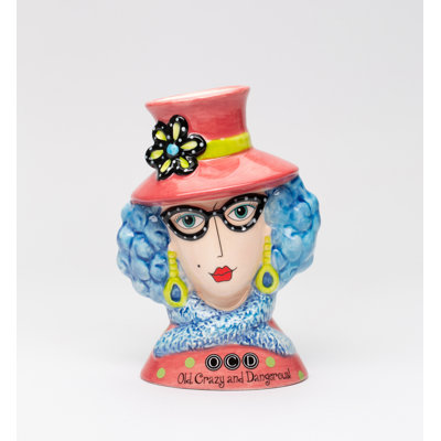 O.C.D. Ceramic Lady Makeup Brush Holder