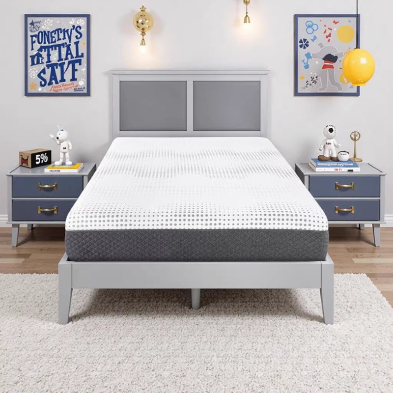 12" California King Mattress Green Tea Gel-Infused Memory Foam Hybrid Mattress with Plush Foam Pocket Coils, Mattress in a Box for Comfortable Sleep