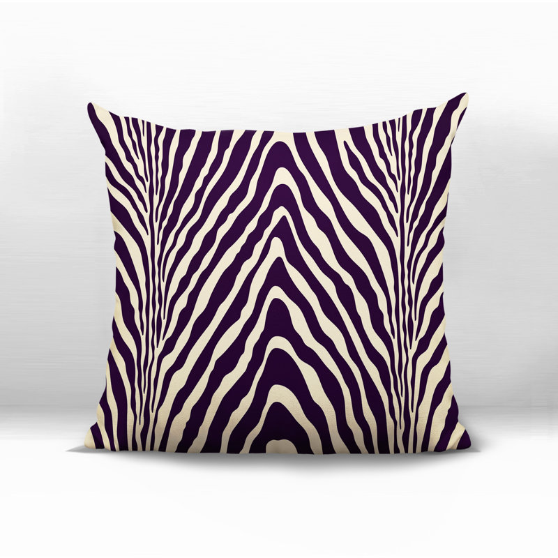 Oreiller carré réversible intérieur / extérieur Gilda, Mauve, Carré 17 po