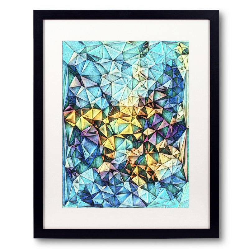 Polygon Study: VanGoghesque Overlay Print by Tanna Gx, 21.25" H x 17.25" W x 0.875" D
