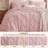 Bedsure Queen Pintuck Bed-in-a-Bag- Light Pink Pinch Pleat Comforter with Sheets, Pillowcases & Shams-114250860-103425110