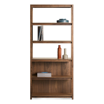Open Plan Solid Wood Etagere Bookcase
