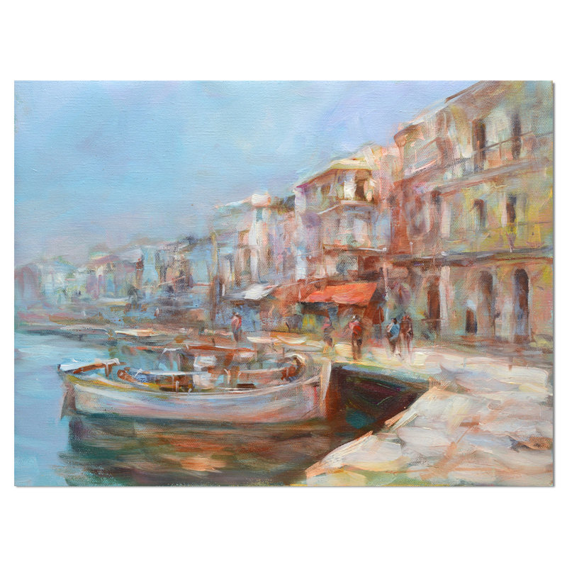 « five old fishing bateaus », impression, H 20 po x l 20 po x P 1 po, Toile tendue