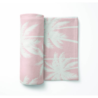 Palm Ultra Plush Velveteen Fleece Blanket