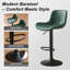 Ensemble de 4 chaises pivotantes à hauteur réglable et à conception moderne pour îlot de cuisine-716572410