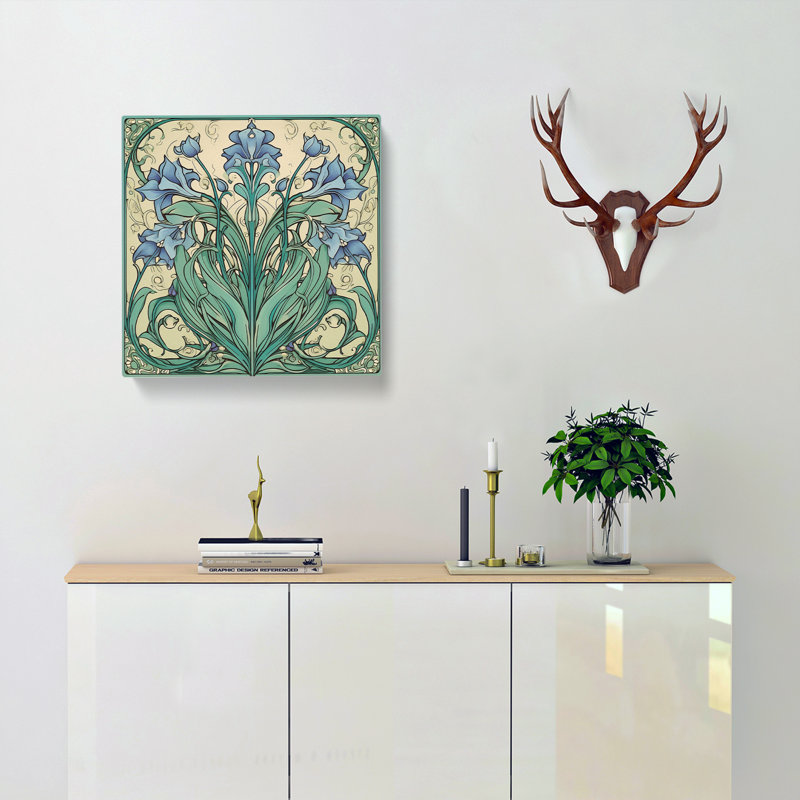 Bluebell Art Nouveau - Print, 35cm H x 35cm W x 3cm D