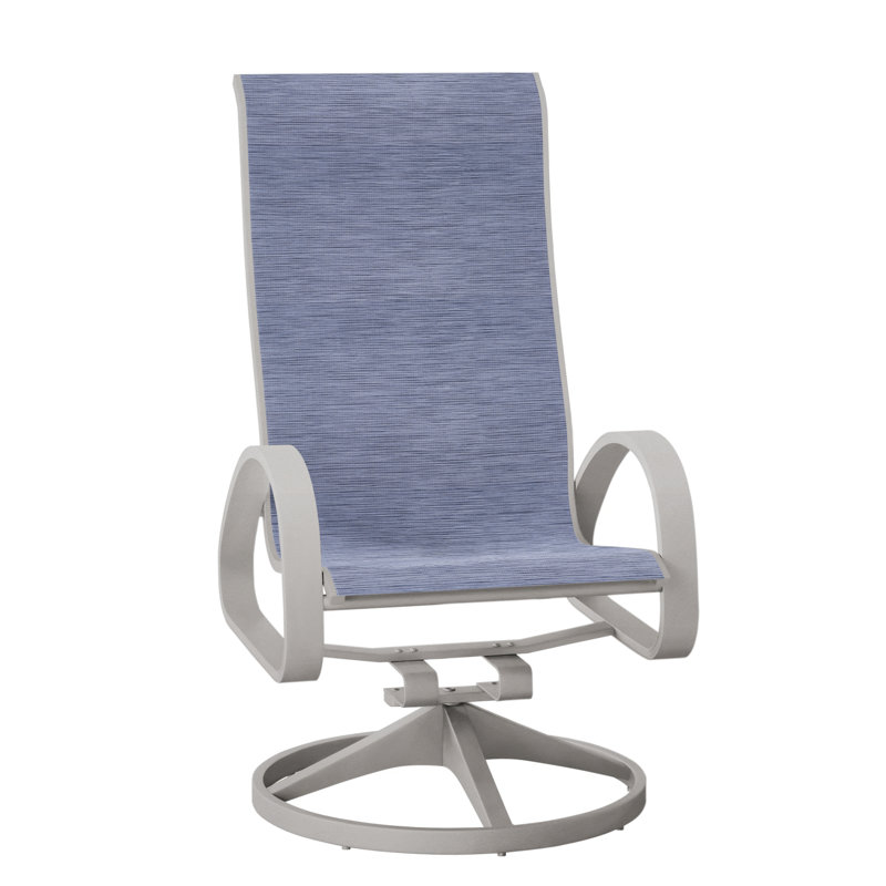 Fauteuil de patio pivotant Hiraku, Gris chaleureux texturé, Rivière