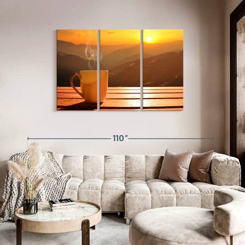 'Sunset Coffee, 48" H x 74" W
