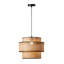 Luminaire suspendu en bambou tissé à 1 couche pour salon