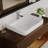 Reno 23" W x 18" D Drop-In Bathroom Sink Semi-Recessed Vessel Sink with Three Overflow