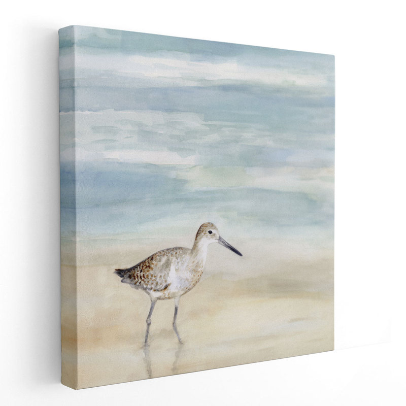 «Speckled Willet I», reproduction d'art sur toile, H 12 po x l 12 po