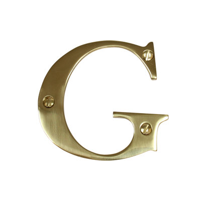 3'' H Brass House Letter