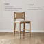 Boho Counter Height Bar Stool With Seagrass Backrest-2094221145