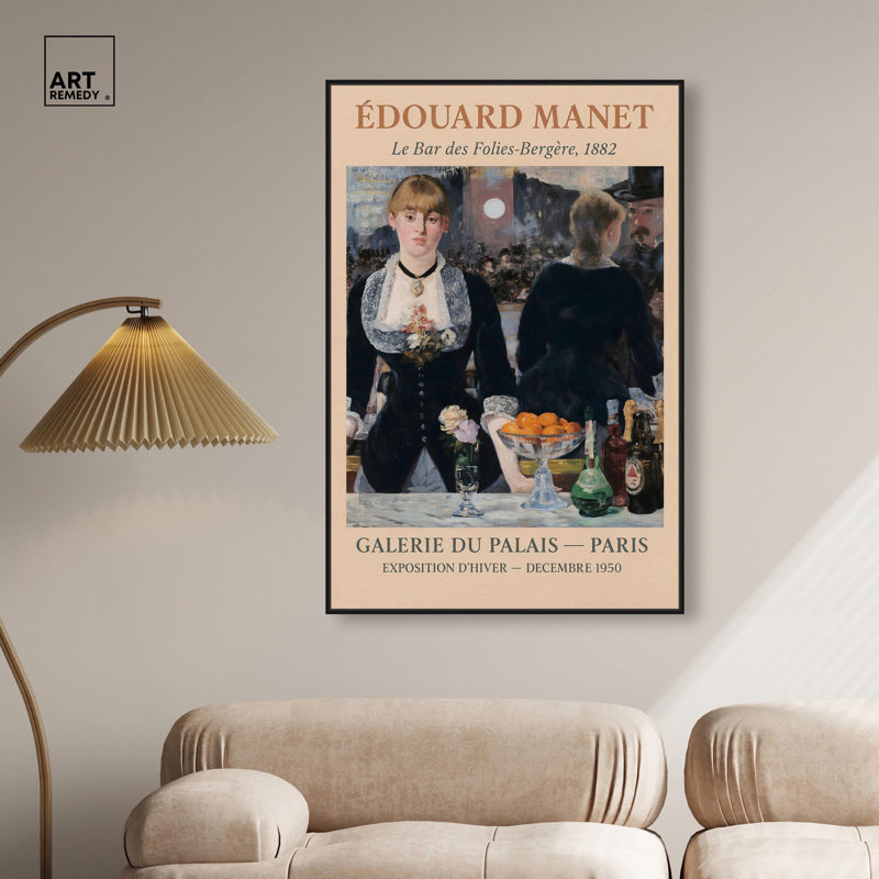 «Manous's Famous Bar», affiche d'art rétro sur toile par Art Remedy, H 36 po x l 24 po, Toile tendue avec châssis
