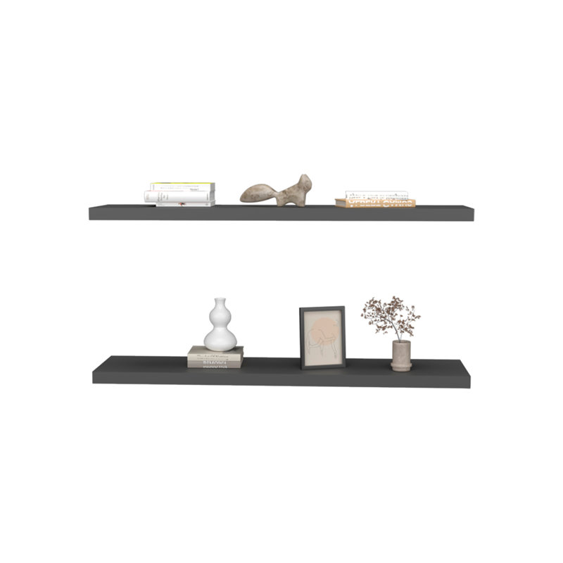 Floating Shelf Lyle, Living Room, Matt Gray, Matte Gray