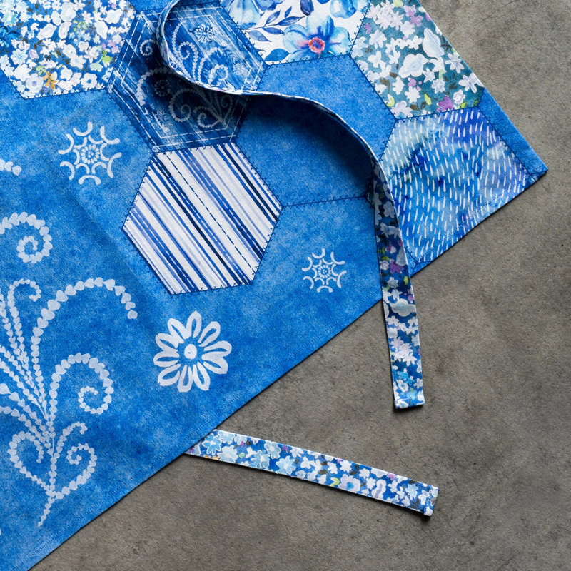 Tablier 100% coton Maison d'Hermine Summer Blues - 27,5 po x 31,5 po
