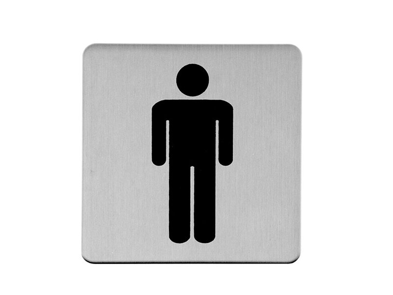 Door Sign, Satin Stainless Steel