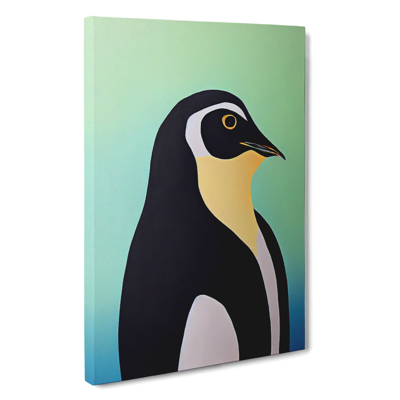 Profile Of A Penguin - Wrapped Canvas, 50cm H x 35cm W