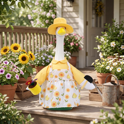 Autocollant magnétique pour réfrigérateur, motif oies d'été, idéal pour les statues en ciment de 58 cm de hauteur (23 pouces). Adorables costumes d'oies pour décoration extérieure estivale. Oies non incluses.