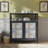 Dakota Fields Side Cabinet With Storage, Modern Free Standing Cabinet, Buffet Sideboard With Metal Base