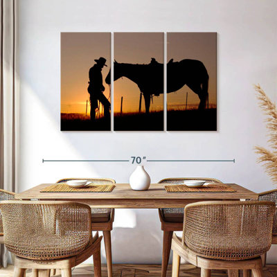 Lelar Cowboy Standing With His Horse