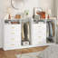 Commode 4 tiroirs avec lumières DEL et support à vêtements Hajun