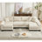 114" Sleeper Sofa,U Shaped Sofa , Pull Out Bed,Convertible Oversize 2 In 1 Sleeper Sofa-739240035