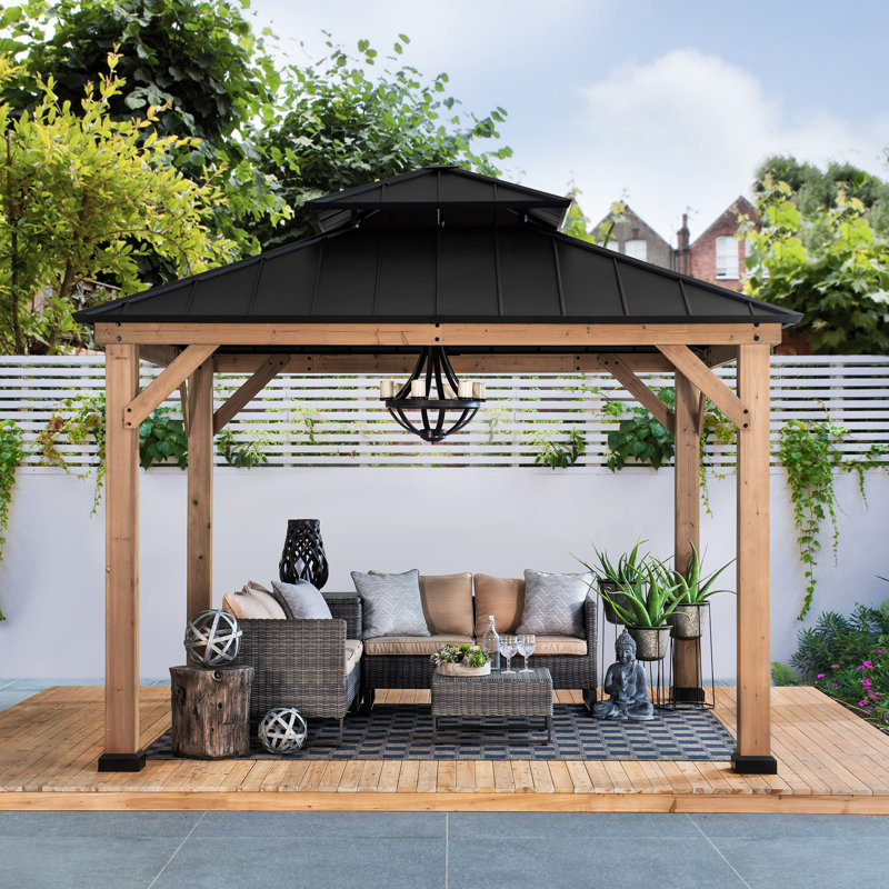 Aldercy 33.5m x 33.5m Pop Up Gazebo, Black