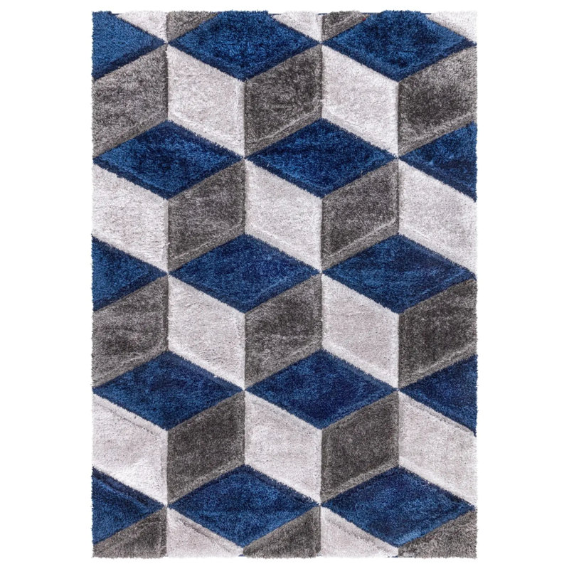 Geometric Shapes Area Rug, Rectangle 60 x 110 cm