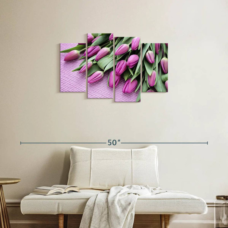 Harnek tulipes mauves, H 22 po x l 36 po