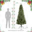 Arbre de Noël artificiel pin vert avec lumières DEL Aldred-1769332995