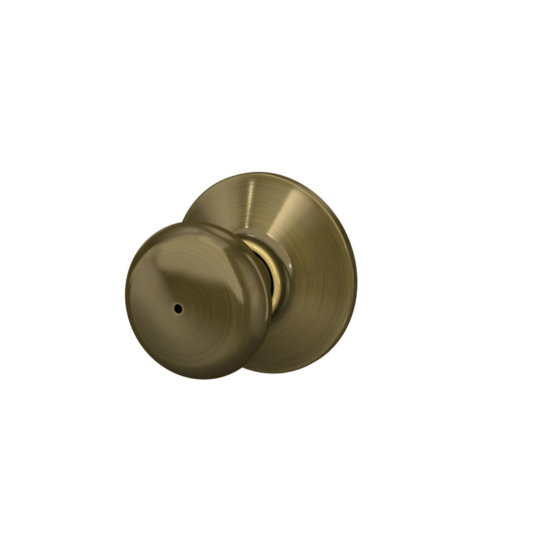 Plymouth Bed and Bath Knob, Antique Brass