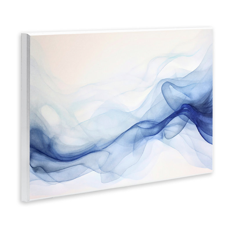 Plaque murale indigo et brume éthérée, design par Andrea Haase, H 10 po x l 15 po