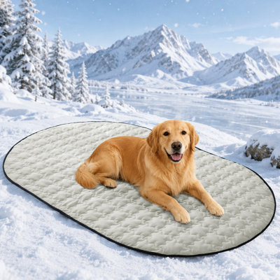 Extra Dog Cooling Mat, 59"x35.5" Thick & Breathable Waterproor Cooling Pad for Dog - Grey