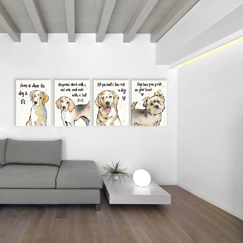 « home is where the dog is », impression, H 15 po x l 10 po, Sans cadre