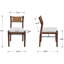 Chaises de salle à manger en bois massif Farmhouse avec dossier en corde tressée, chaises rembourrées pour le salon de la salle à manger-788955794-788955797