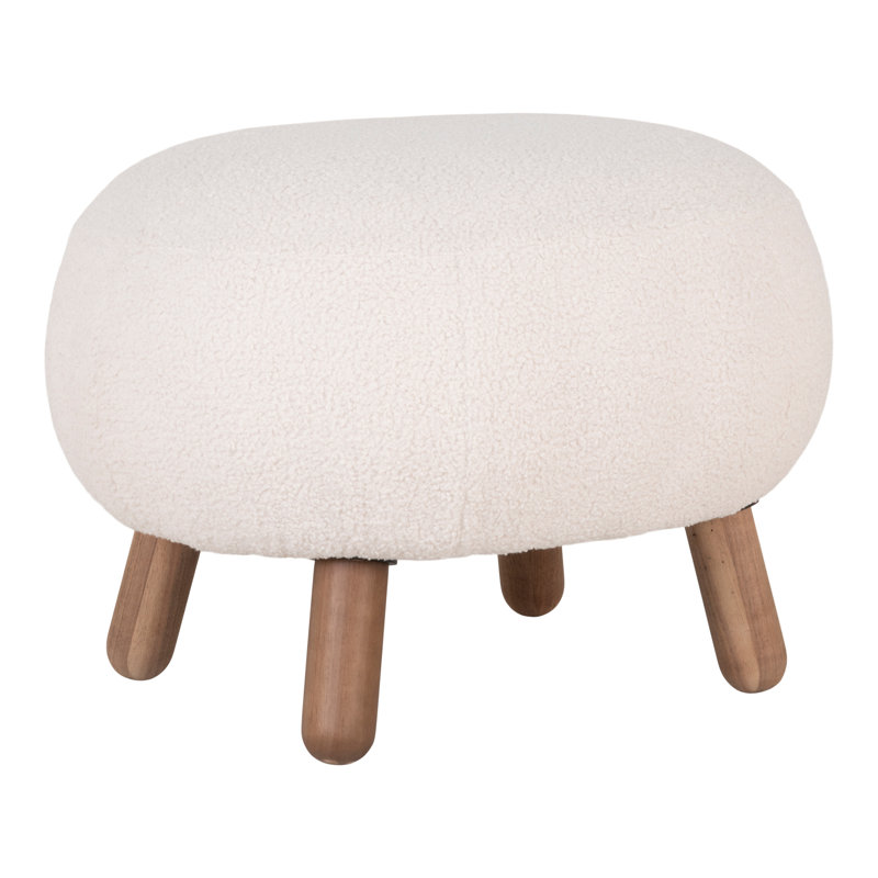 Valparaiso Round Solid Colour Footstool Ottoman
